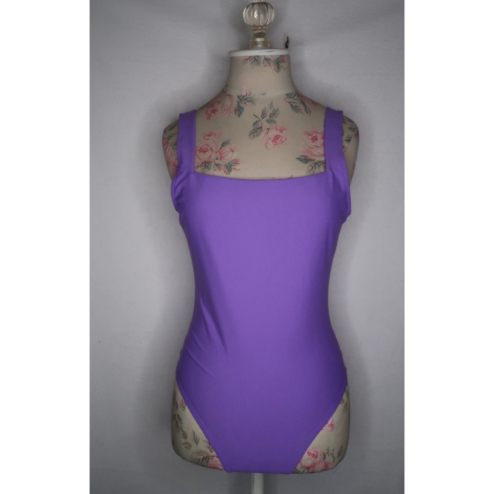 Carve Designs One Piece Swimsuit Purple Women's Medium Scoop Back Swim NWOT